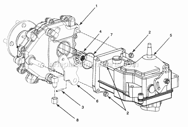 Complete Transmission (L.H. Shown) Diagram and Parts List for Z54L 53AC365K100 Cub Cadet Lawn Mower